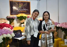 Cassiana Sosa and Silvia Caiza of Miracle Garden, rode grower from Ecuador. Second time exhibitor at IFTF. “Our roses express feelings and emotions with good quality around the world.”